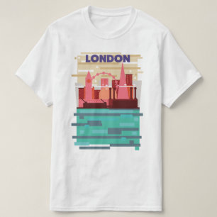 ロンドンのスカイラインの旅行ポスター Tシャツ