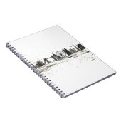 ロンドンのスカイラインの水色 ノートブック (右側)