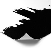 ロンドンのスカイラインシルエット街並 ポスター (角)