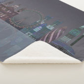 ロンドンのスカイラインナイトリフレクション シェルパブランケット (3/4)