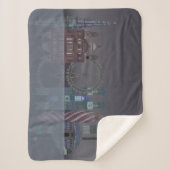 ロンドンのスカイラインナイトリフレクション シェルパブランケット (正面)