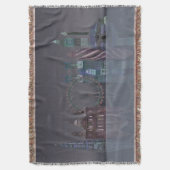 ロンドンのスカイラインナイトリフレクション スローブランケット (正面縦)