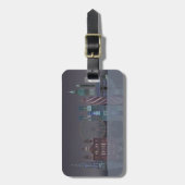 ロンドンのスカイラインナイトリフレクション ラゲッジタグ (正面縦)