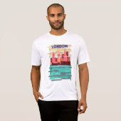 ロンドンのスカイライン旅行ポスター。 Tシャツ (正面フル)