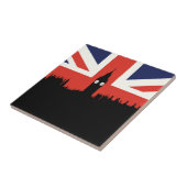 ロンドンのスカイライン|イギリスの旗 タイル (側面)