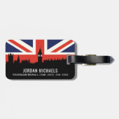 ロンドンのスカイライン|イギリスの旗 ラゲッジタグ (裏面横)