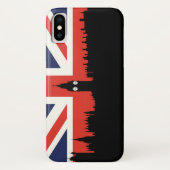 ロンドンのスカイライン|イギリスの旗 Case-Mate iPhoneケース (裏面)