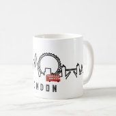 ロンドンのスカイライン コーヒーマグカップ (正面右)