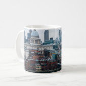 ロンドンのスカイライン:セントポールの空中景色 コーヒーマグカップ (正面左)