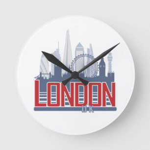 ロンドンのスカイライン ラウンド壁時計