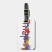 ロンドンのスカイライン ラゲッジタグ (正面縦)