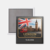 🧲 ロンドンのスカイライン 休暇の思い出 イギリス 🇬🇧 マグネット (正面/裏面)