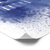 ロンドンのスカイライン – 水色ブルー ポスター (角)