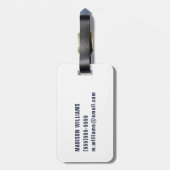 ロンドンのスカイライン – 水色ブルー ラゲッジタグ (裏面縦)