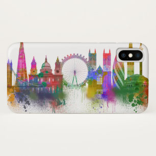 ロンドンのスカイライン-虹 iPhone X ケース