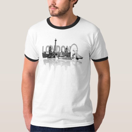 ロンドンのスカイライン Tシャツ (正面)