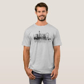 ロンドンのスカイライン Tシャツ (正面フル)