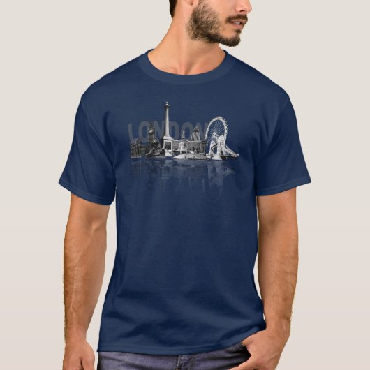 ロンドンのスカイライン Tシャツ (正面)
