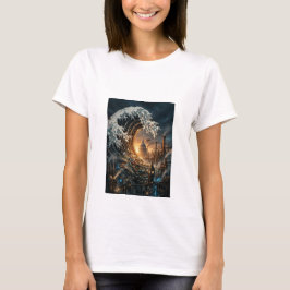 ロンドンのスチームパンク大波 レディースTシャツ Tシャツ