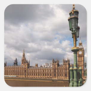 ロンドンのステッカーの議会のビッグベンそして家 スクエアシール