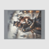 ロンドンのステームパキスをするンクビクトリアンカップル 薄葉紙 (正面)