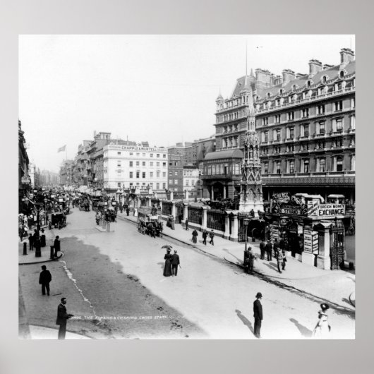 ロンドンのストランドとチャーリングのクロス駅 ポスター (正面)