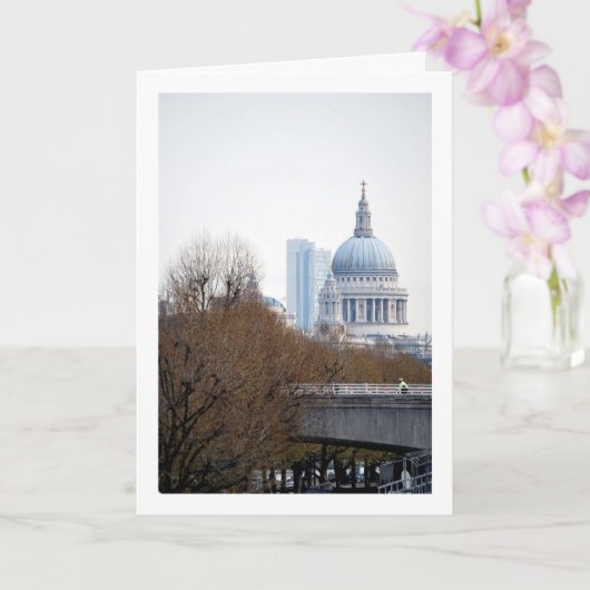 ロンドンのセントポール大聖堂遠景 カード (蘭)