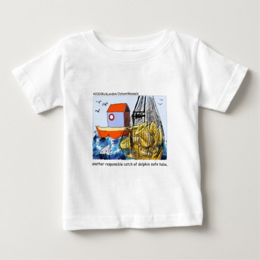 ロンドンのタイムズの漫画Tシャツ ベビーTシャツ (正面)