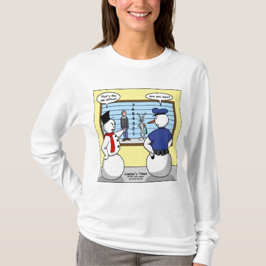 ロンドンのタイムズの漫画Tシャツ Tシャツ (正面)
