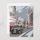ロンドンのタクシー ポストカード (正面/裏面)