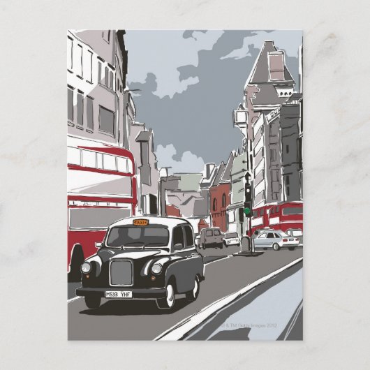 ロンドンのタクシー ポストカード (正面)