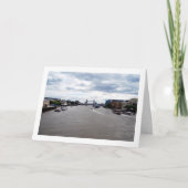 ロンドンのタワー橋とテムズ川の風景 カード (正面)