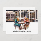 ロンドンのティータイムと2人の女性 ポストカード (正面/裏面)