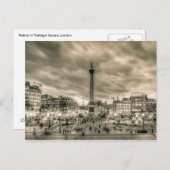 ロンドンのトラファルガースクエアの訪問者 ポストカード (正面/裏面)