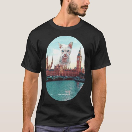 ロンドンのネコ Tシャツ (正面)