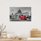 ロンドンのバスとセントポール大聖堂 ポスター (キッチン)