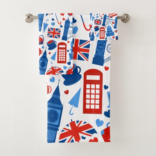 ロンドンのバスタオルシンボル バスタオルセット (インサイチュ)