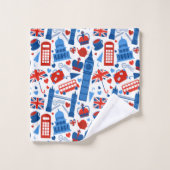 ロンドンのバスタオルシンボル バスタオルセット (ウォッシュタオル)