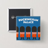 ロンドンのバッキンガム宮殿へ列車でジャイアントコーヒーマグ 缶バッジ (正面&裏面)