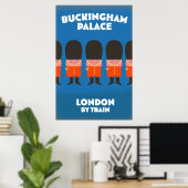 ロンドンのバッキンガム宮殿へ列車で ポスター (ホームオフィス)