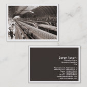 ロンドンのパディントン駅。ミニフォト縁ど() 名刺 (正面/裏面)