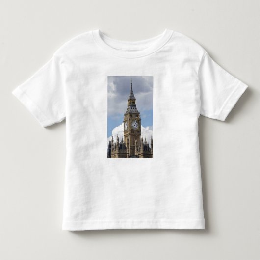 ロンドンのビッグベンと国会議事堂 トドラーTシャツ (正面)