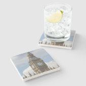 ロンドンのビッグベンと議会の議事堂 ストーンコースター (横)