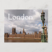 ロンドンのビッグベンと議会文字はがき ポストカード (正面)
