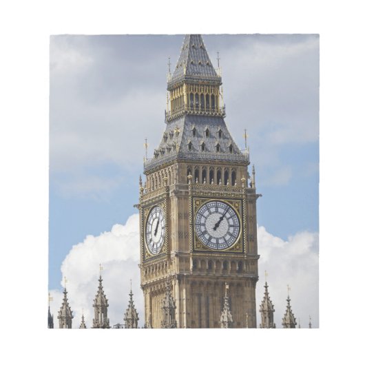 ロンドンのビッグベンと議会 ノートパッド (正面)