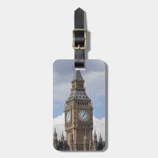 ロンドンのビッグベンと議会 ラゲッジタグ (正面縦)