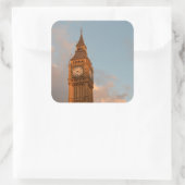 ロンドンのビッグベンのステッカー スクエアシール (バッグ)