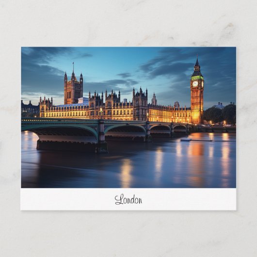 ロンドンのビッグベン付きポストカード。 ポストカード (正面)