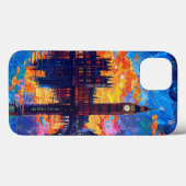 ロンドンのビッグベン:印象派の鮮やかな油絵 Case-Mate iPhoneケース (裏面 (横))