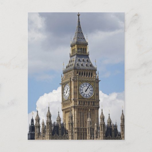 ロンドンのビッグ・ベンと議会 ポストカード (正面)